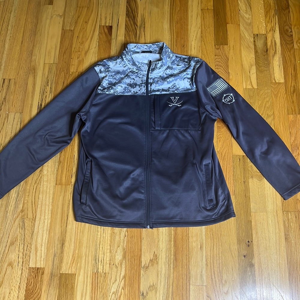 OHT UVA Grey Camo Zip Up Jacket Size XL